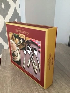 Spode Teaspoons Christmas Tree Set Of 6 Boxed Brand New - Picture 1 of 4