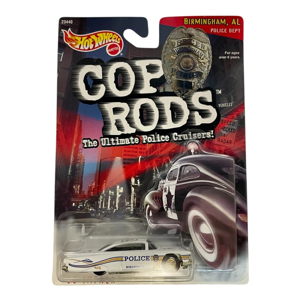 1999 Hot Wheels Cop Rods 59 Impala Birmingham, AL-White - Изображение 1 из 1