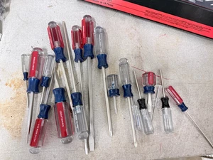 Vntg NOS Craftsman 18pc Screwdriver USA Set Western Forge PHILLIPS SLOT TORX - Picture 1 of 4