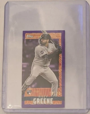 2023 Topps MRIP-RG Riley Greene Rookie Mini Purple 08/25 Detroit Tigers Ssp Rare - Image 1 of 2
