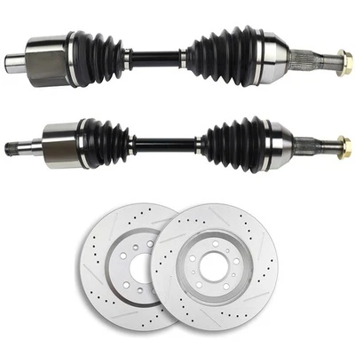 4 ejes delanteros CV + discos de freno rotores para Chevrolet Monte Carlo 206-2007 Foto 1 de 4