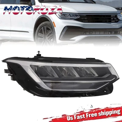 LED Headlight Assembly Headlamp No-AFS Right For 2022 2023 2024 VW Tiguan S/SE - Изображение 1 из 4