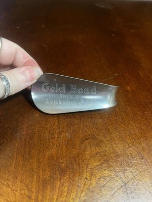 复古 Gold Bond 鞋 Sears Roebuck and Co 金属鞋喇叭。 — 第 1/4 张图片