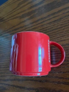 STARBUCKS 2012 New Bone China Red Coffee Tea Mug 14oz - Picture 1 of 3