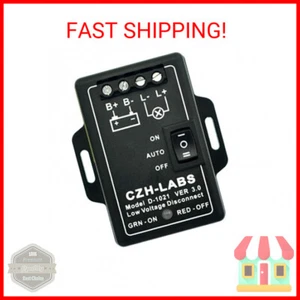 LVD Low Voltage Disconnect Module. 12V / 30Amp Black ABS Panel Mount Terminal Bl - Picture 1 of 2