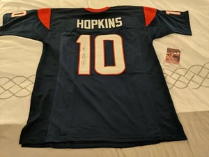 DEANDRE HOPKINS SIGNED AUTOGRAPHED PRO STYLE CUSTOM BLUE JERSEY JSA WITNESSED XL - Picture 1 of 4