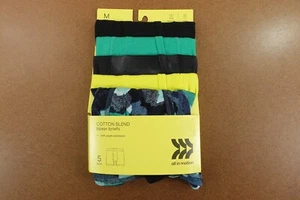 All In Motion Youth Medium (8) Multi-Color Cotton Blend Boxer Briefs 5 Pack NWT - Picture 1 of 6