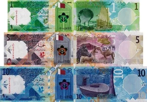 QATAR - Lotto 3 banconote 1/5/10 riyals 2020/2022 FDS - UNC - Imagen 1 de 1