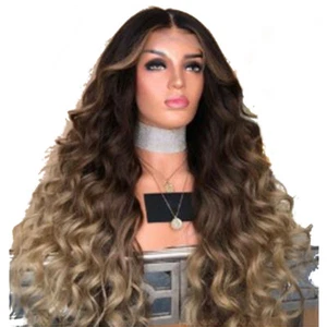 European and American Wigs Women's Chemical Fiber Long Curly Hair Wig Headgear - Picture 1 of 4