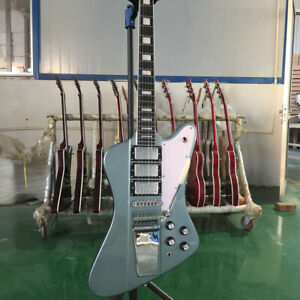 Solid Body Firebird Electric Guitar Metallic Blue Mini HHH Pickups Custom Shop