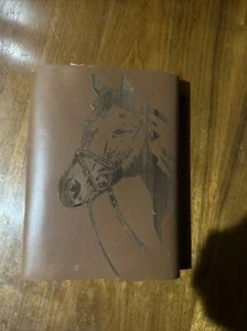 Leather Horse Themed Journal Book To Write Your Thiughts Dreams And Goals - Foto 1 di 4