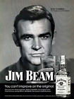Jim Beam Whiskey Retro Metalowy znak, tablica barowa w stylu vintage, męska jaskinia, Connery
