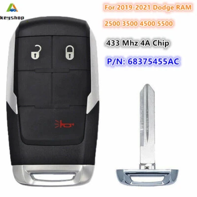 For 2019-2022 Dodge RAM 2500 3500 4500 5500 Keyless Remote Smart Key Fob GQ4-76T Foto 1 de 4