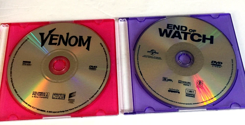 End of Watch & Venom Both Movies Disc & Slim Case DVD's  - Image 1 of 3