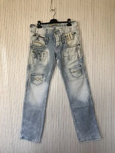 Jean Délavé Cipo & Baxx Homme W31L34 (taille 40) VHB035 - Imagen 1 de 12