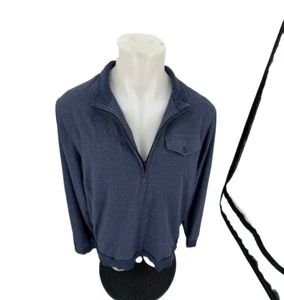 Travis Mathew Sweater Mens XL Blue Pullover 1/4 Zip Casual Performance Golf T55 - Picture 1 of 8