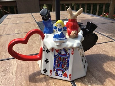 Paul Cardew Alice Wonderland Teapot Unique Lid Rare '89 SW Ceramics Damage READ - Image 1 of 4