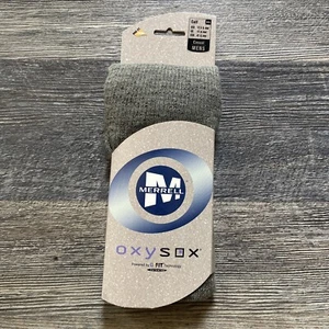 Merrell Men’s Oxysox Socks Gray Vintage 2003 Size XL Calf Hiking Compression - Picture 1 of 2