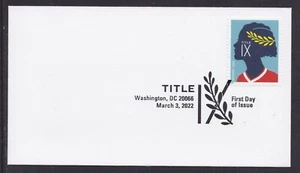 US 5671 Title IX Soccer Player BWP FDC 2022 - Picture 1 of 1