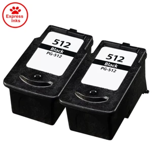 2 Black Ink Cartridge For Canon MP235 MP240 MP250 MP272 PG512 - Picture 1 of 7