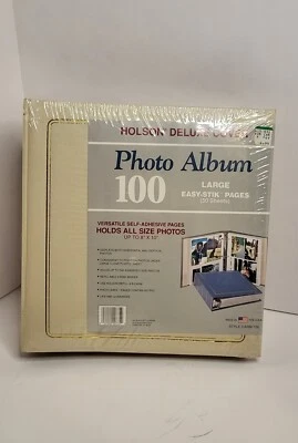 Álbum de fotos vintage Holson Deluxe 100 páginas 3 anillos 8 X 10 hecho en EE. UU. SELLADO Foto 1 de 3