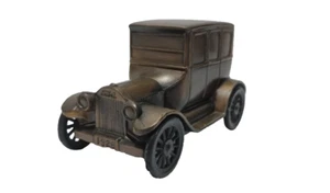 Vintage Brass Ford 1926 Money Box Republic National Bank Houston 70s Complete - Bild 1 von 8