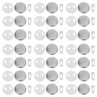  100 Sets Plastic Transfer Blank Badge Pin Back Button Parts Side Release Buckle