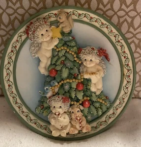 Hamilton Dreamsicles 1996 Christmas Wall Plate Decor Finishing Touches Angels - Picture 1 of 4