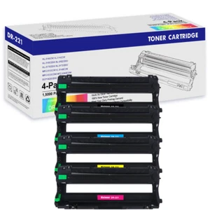 Confezione 4 unità batteria DR221CL DR221 compatibili con Brother HL-3140CW MFC-9340CDW - Foto 1 di 8