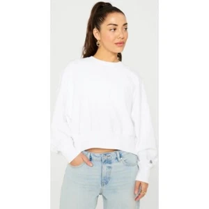 Sudadera recortada Fabletics todo el año Terry Pullover Top blanca M nueva con etiquetas $70 - Imagen 1 de 10