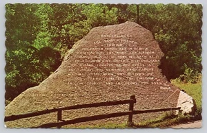 Post Card Lord's Prayer Rock Bristol, Vermont F210 - Picture 1 of 2