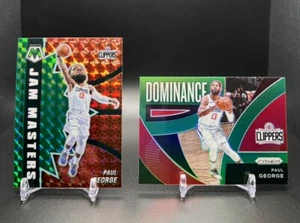 PAUL GEORGE Panini Lotto di 2 Green Mosaic Jam Masters 8 + Prizm Dominance 7 - Foto 1 di 2