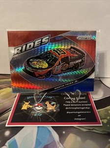 Martin Truex Jr Rides Hyper Red White Blue 2022 Panini Prizm Racing Toyota