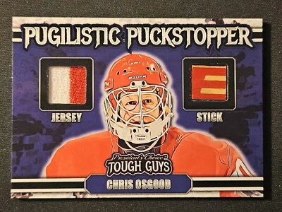 Tough Guys Chris Osgood Pugilistic Puckstopper Game Used Stick & Jersey - Image 1 of 2
