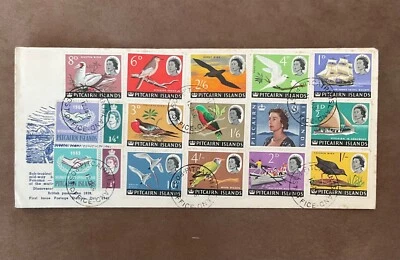 1966 British Pitcairn Islands QEII complete set cover SC39-51 plus extras - Image 1 of 2