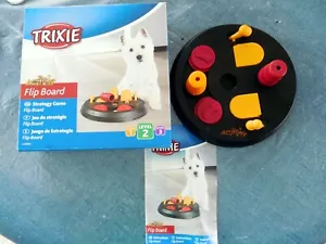 Pet TRIXIE FLIP BOARD Interactive Dog Toy Puzzle (Level 2) Black NEW IN BOX (T) - Picture 1 of 7