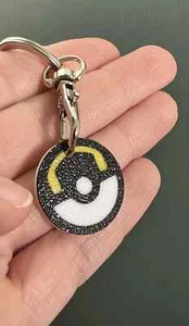 Pokemon Pokeball Trolley Token, Ultra Ball Keychain, Unique Pokeball UK Keyring - Picture 1 of 4