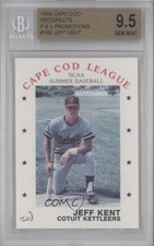 1988 P&L Promotions Cape Cod league Jeff Kent #169 BGS 9.5 GEM MINT