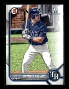 Lote de 5 tarjetas 2022 Bowman Draft Paper Dominic Keegan Tampa Bay Rays #BD-9 - Imagen 1 de 2