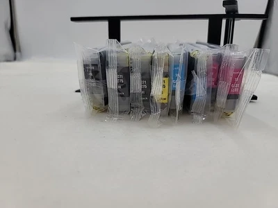EZ Ink Cartridges LC71/75XL 3 Black, 2 Cyan, 2 Magenta, 1 Yellow 8pc Bundle - Image 1 of 4