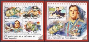GS1540 2019 NIGER YURI GAGARIN 85TH ANNIVERSARY SPACE #6949-6952+BL1088 MNH - Bild 1 von 1