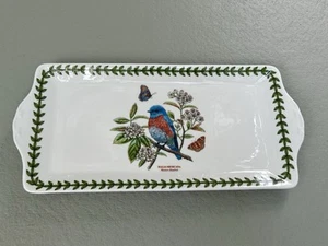 Portmeirion Botanic Garden Birds Sandwich Tray 13 ¼" x 6 ⅛" Sialia Mexicana - Picture 1 of 10