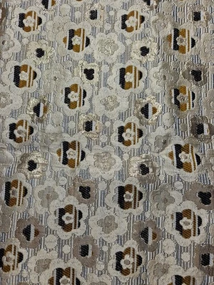 Pretty Fancy Decorative Fabric, Synthetic, 45" x 36" SIlver, Gold, Brown, Cream - Image 1 of 4