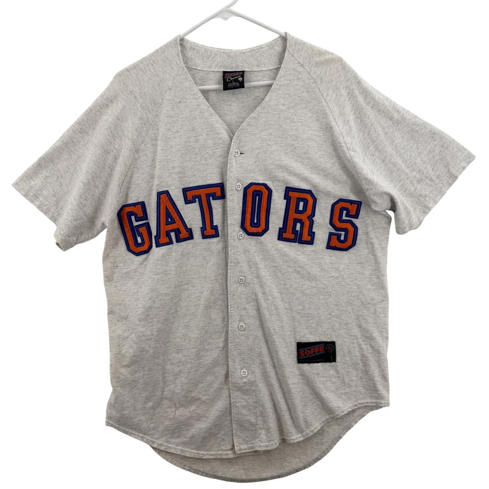 VINTAGE Soffes Florida Gators Shirt Mens Large Gray Button Front Baseball NCAA - Image 1 of 4