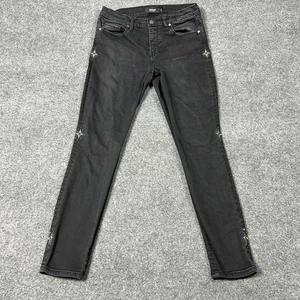 Hudson Jeans Damen 29 schwarz Skinny verziert Stern Strass Nieten Denim - Bild 1 von 12