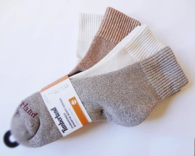 TIMBERLAND Mujer Calcetines Cortos Acolchados Bota 4 Pares Mezcla ALGODÓN - Nuevos Foto 1 de 4