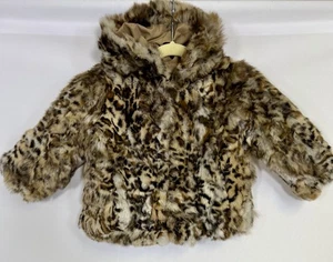 Girl's Adrienne Landau dyed rabbit fur jacket Size 2/3 - Picture 1 of 13