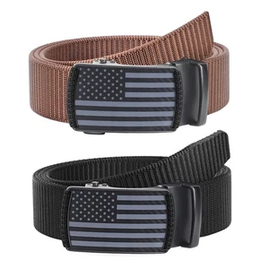2 Pack Mens Belts Golf Belt, Tactical Work Belt Web Nylon Ratchet Belts for Men - Bild 1 von 6