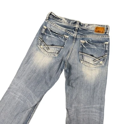 BKE Tyler Mens Jeans 31x30 Bootcut Light Wash Distressed Y2K Denim - Image 1 of 4