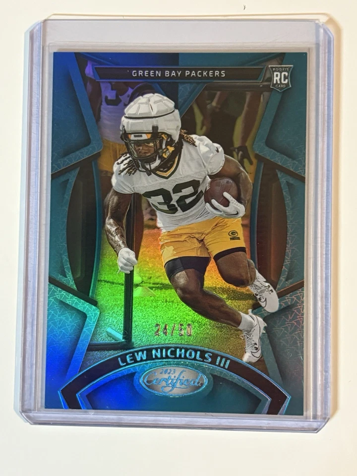 2023 Panini Certified - Rookies Lew Nichols III #134 Mirror Teal /50 (RC) - Image 1 of 3
